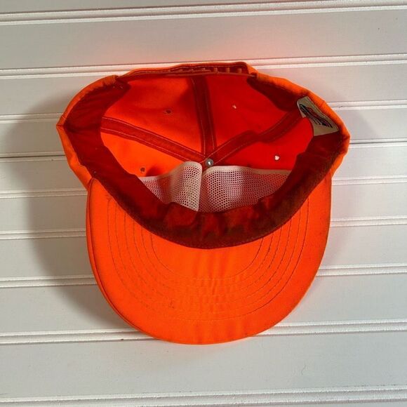 Cabela's Blaze Orange Vintage Cap America Field Worn Hat - Picture 2 of 5